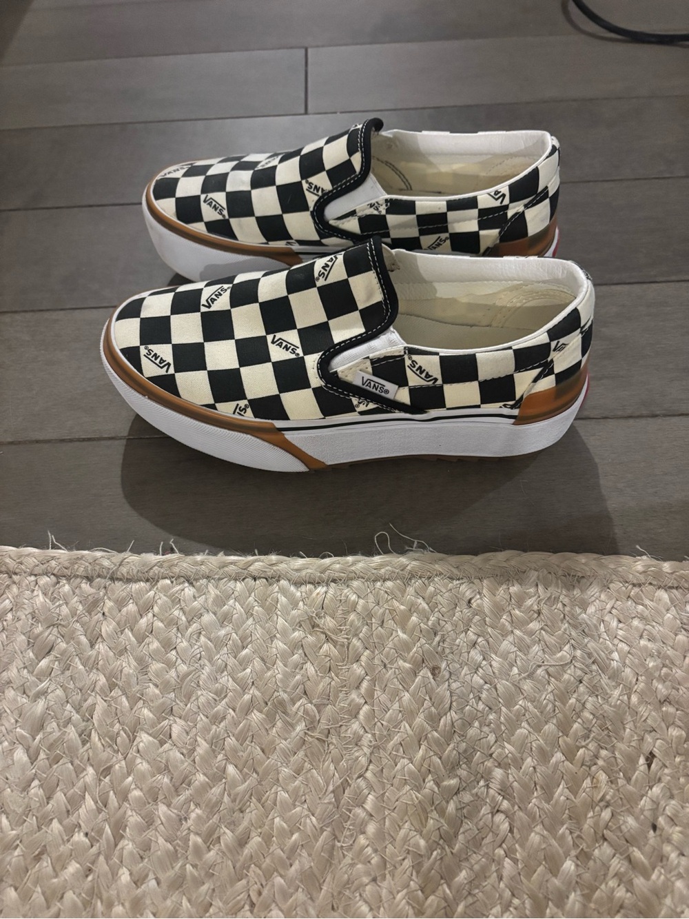 Vans Era Stacked White Checkerboard Sneakers
